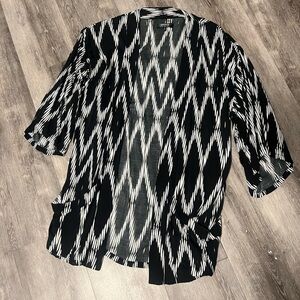 Cotton On Black and White Patterned Kimono